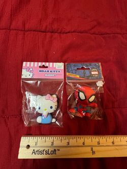 Hello Kitty & Spider-Man Magnets