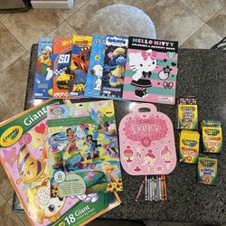 10 Color Books & 4 New Boxes of Crayons $10