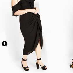 City Chic Va Va Voom Dress - black