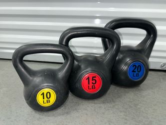 Kettlebell Set - 10lb, 15lb, 20lb