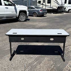 5ft Long Skinny Table/ Desk- Adjustable Height-$25