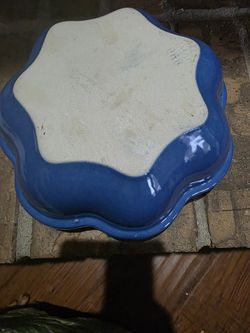 Flower Design Round Ceramic Serving Bowl