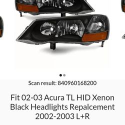 2002 2003 Acura TL Headlights