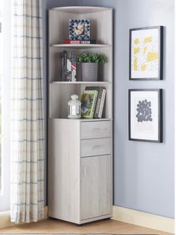 White Oak Corner Bookcase NEW