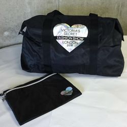 NWT Victoria's Secret XL Durable Duffel Travel Bag Handbag w/ extra cover bag