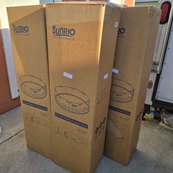 SUNRIO FRAME POOL 10 FT X 30 IN WITH FILTER PUMP AND FLOOR COVER