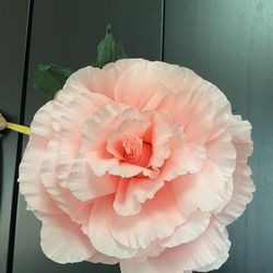 Italian Crepe Paper Flower, Large Rose, Great For Wall Or Party Decor