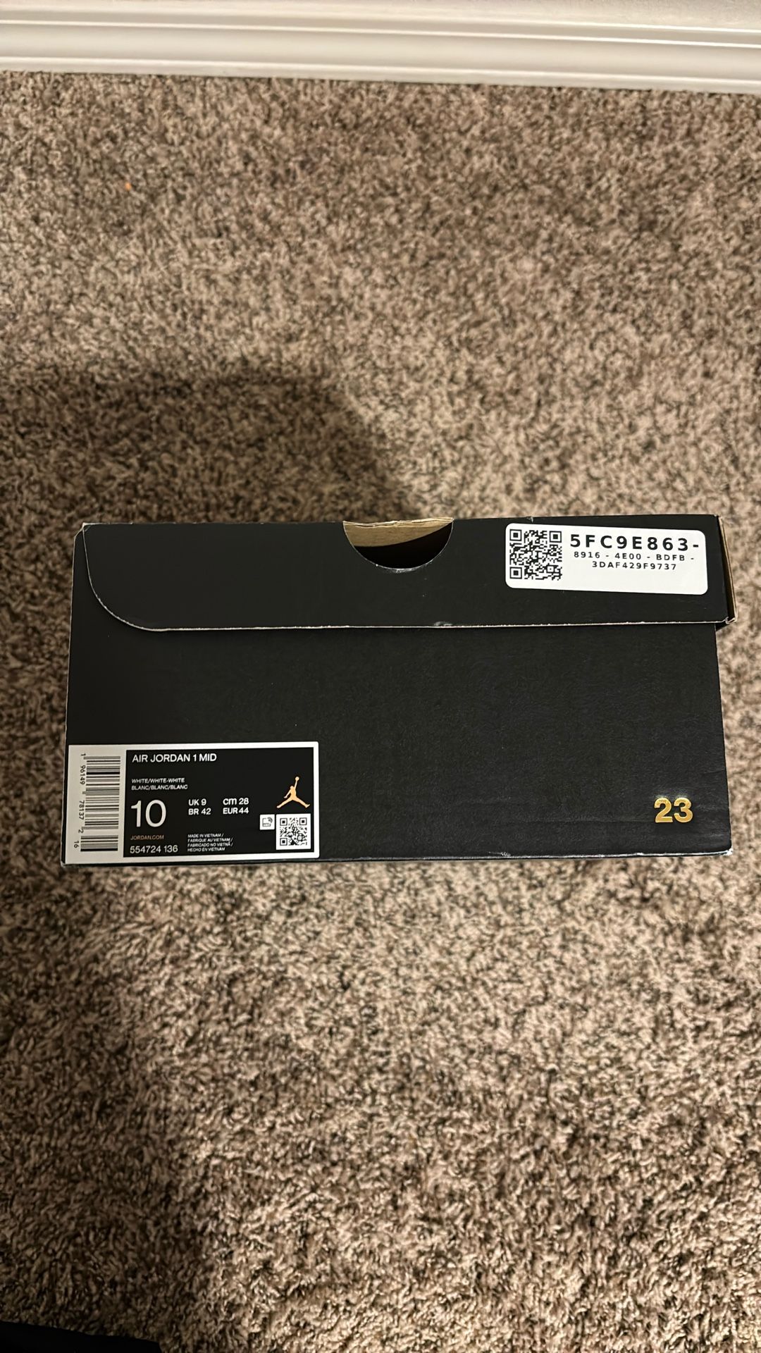 Air Jordan 1 Mid Triple White Size 10 Brand New In Box