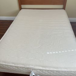 Full Size Mattress. Box Spring And Rails 
