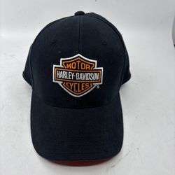 Harley-Davidson Hat Cap Fitted • 7 1/4 Small • Black Embroidered Logo
