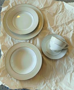 Mikasa 69-Piece Parchment Dinnerware Set