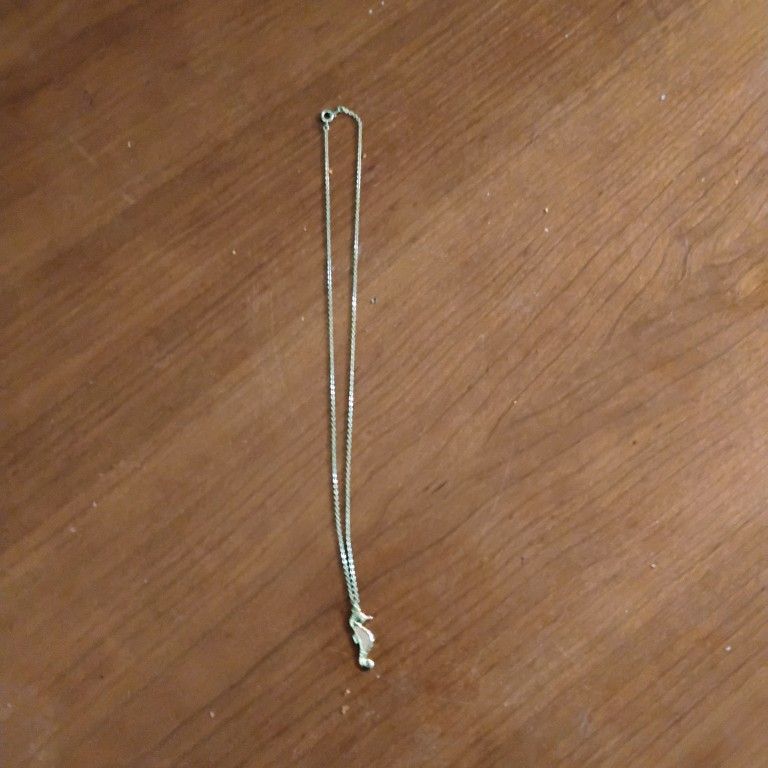 Seahorse Gold Plated Necklace