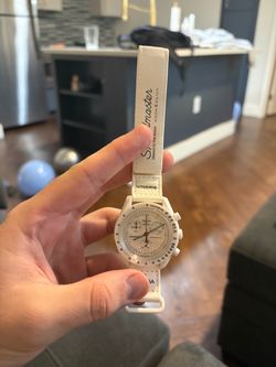 White Omega x Swatch Moon Series
