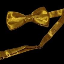 Bowtie Mens Adjustable Formal Wedding Party Necktie Bow Tie Gold Color Tuxedo