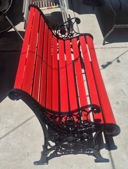 VINTAGE CAST IRON PARK BENCH