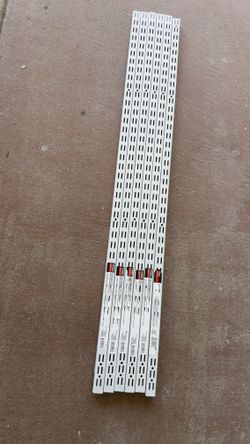 Set of 6 Everbilt 48" Heavy Duty Vertical Rails - White Dual Track