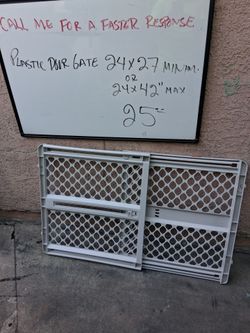 Plastic Door Gate 24x27 to 24x42 Inch