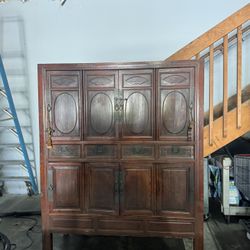 Wood Asian Armoire 