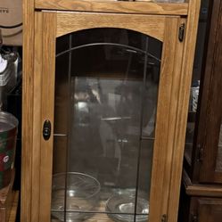 Two Matching Curio Cabinets