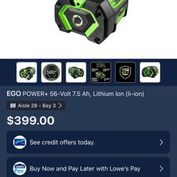 Ego Power Battery 7.5 And Super Charger