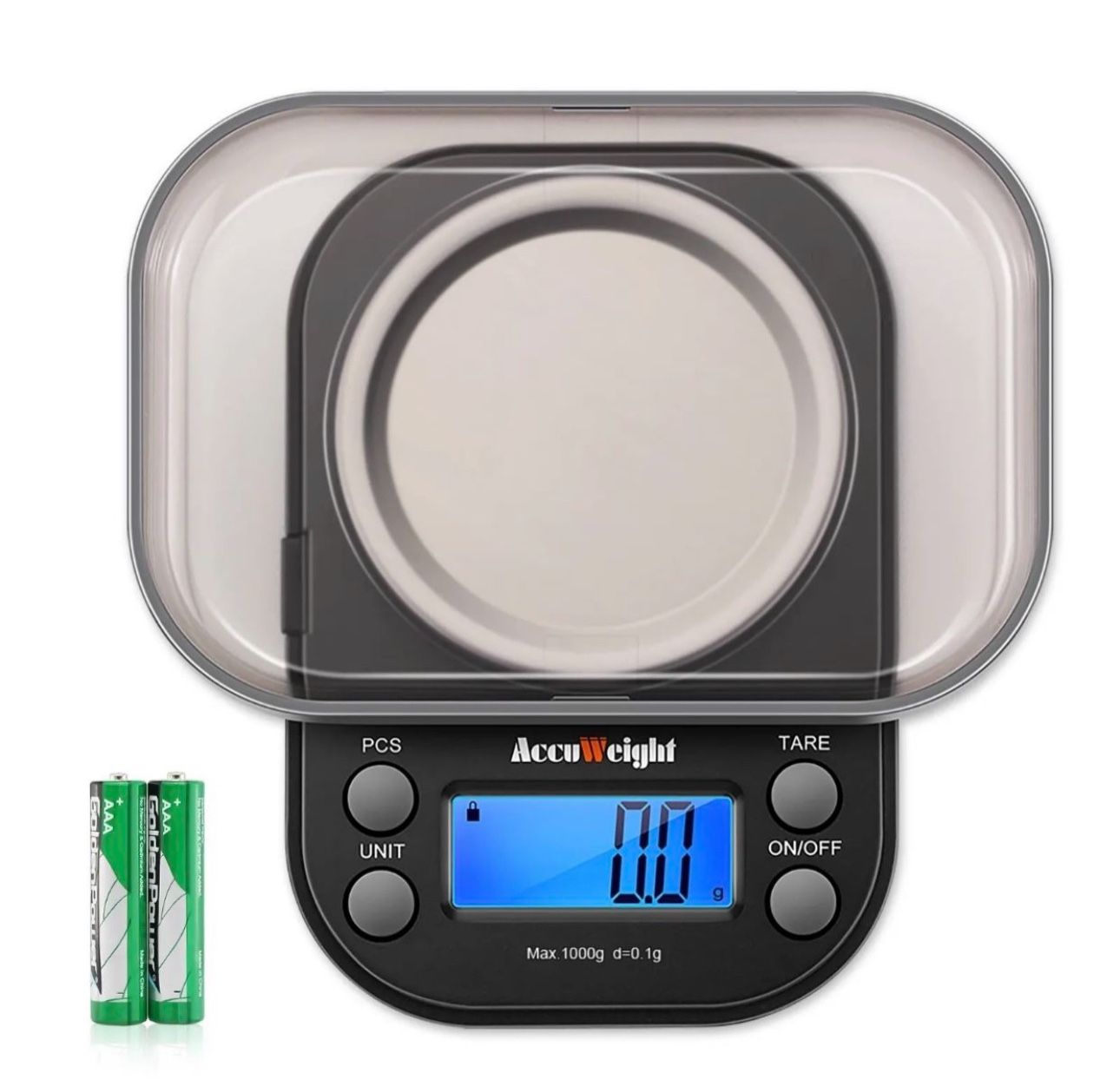 Small Mini Kitchen Scale 1000g / 0.1g Jewelry Portable Pocket Scale Weight Black