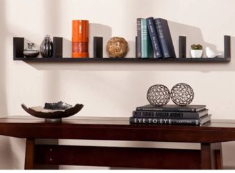 SEASIDE SHELF, 5 1/4"H X 48"W X 4 3/4"D, BLACK