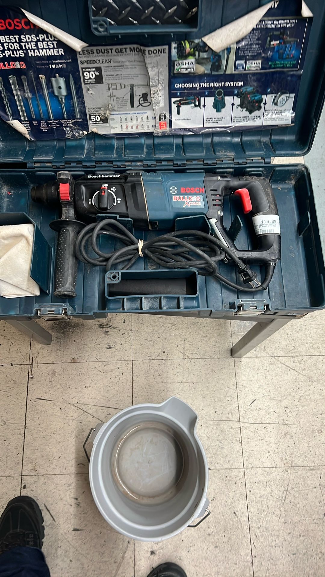 Bosch 11255VSR Bulldog Hammer Drill In case