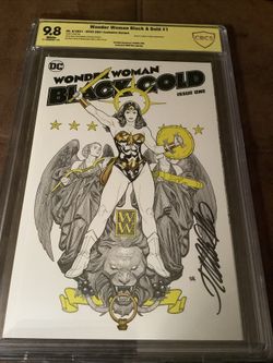Wonder Woman Black And Gold #1 Signed By Cover Artist Frank Cho