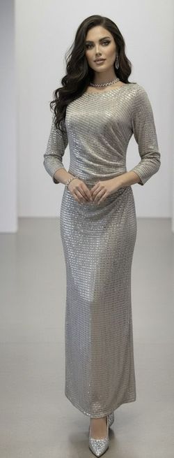 Elegant Silver 🩶Formal Dress- Size14