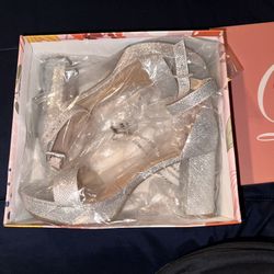 Silver/glitter Heels