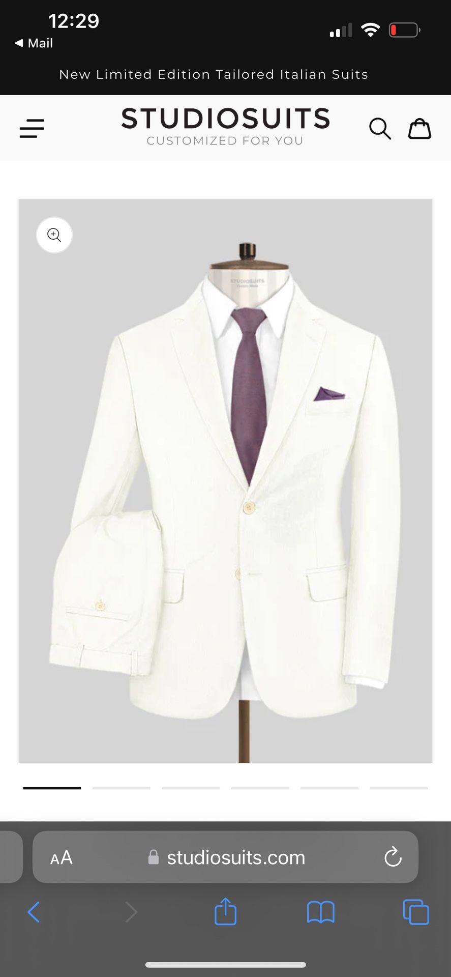 Custom Ivory Suit