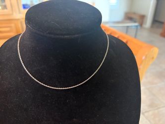 16” -18” Sterling Silver Thin  Twisted Rope Chain Necklace