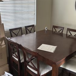 Dining Room Table 6 Chairs Bar Height