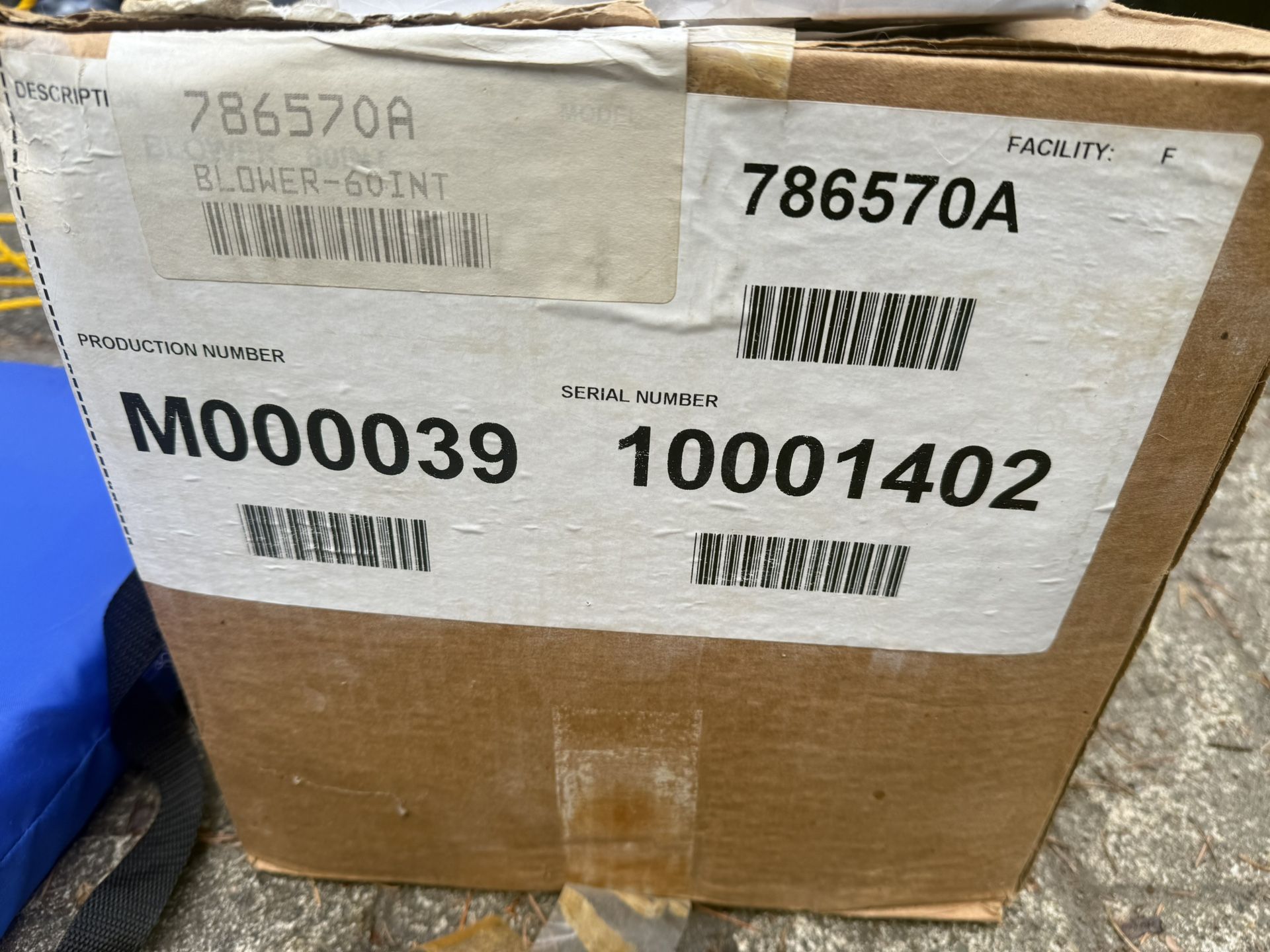 Wolf Appliance Blower Model 786570A
