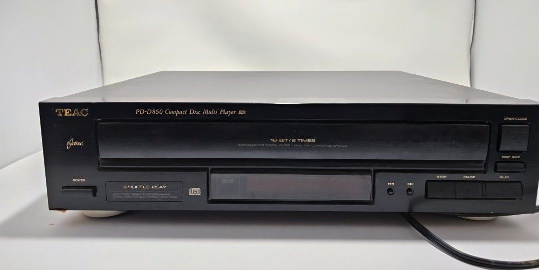 TEAC Pd-d860 Compact Disc Player 5-disc Multi W Remote Vintage 1994