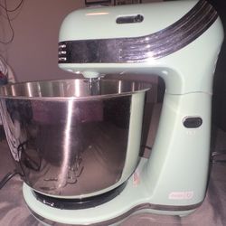 Mint Colored Never Used Dash Stand Mixer 