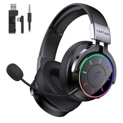 Brand: COOLV 2.4GHz Wireless Gaming Headset for PC, PS5, PS4 - RGB Light, 60 HR Battery, 7.1 Surround Sound, Bluetooth 5.4 Gaming Headphones with Mic 