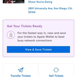 2 tickets That Mexican OT San Diego 10/1