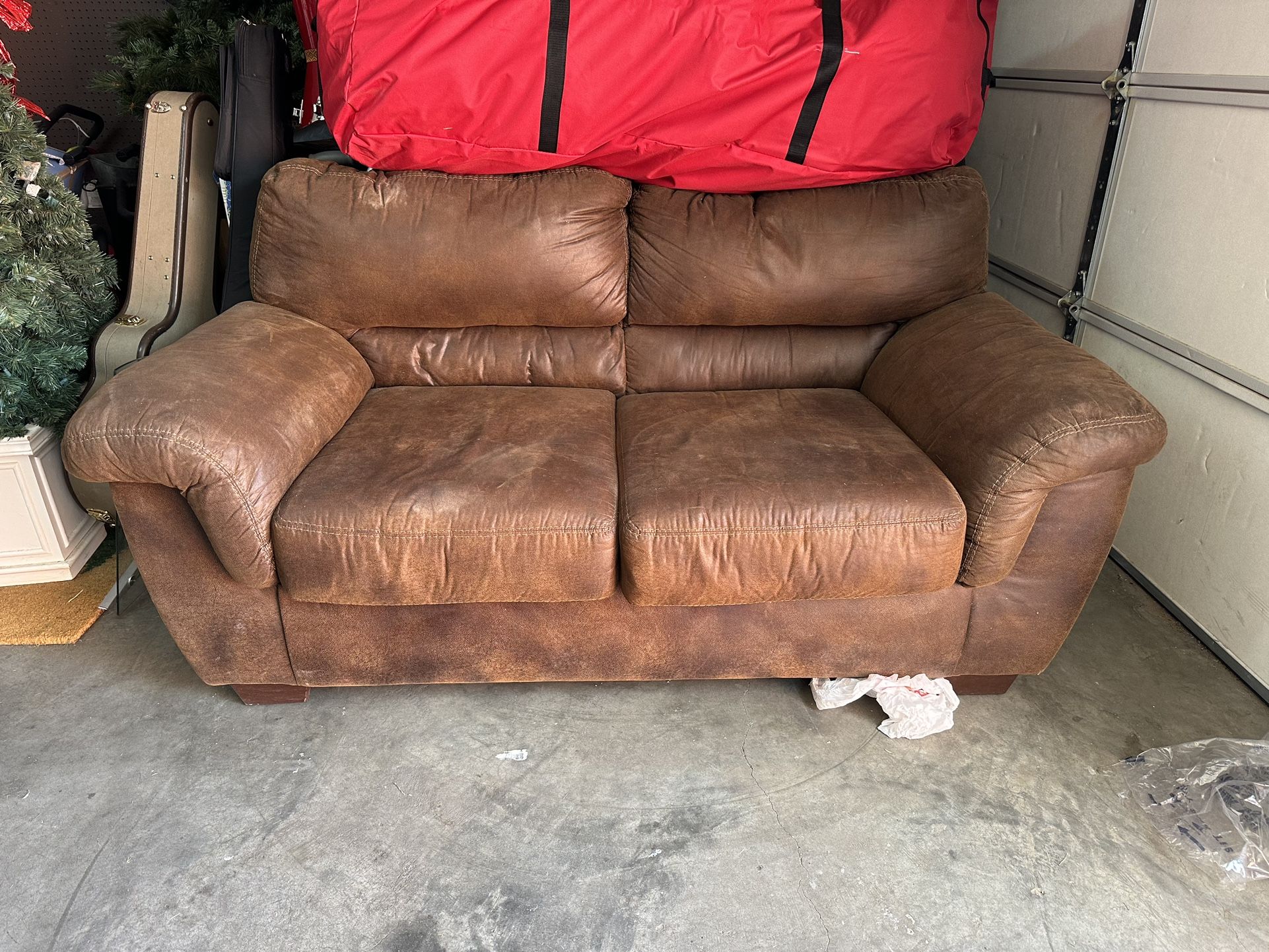 Brown Loveseat