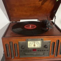 wooden record player 