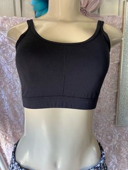 Black  Sports Bra with Thin Straps S