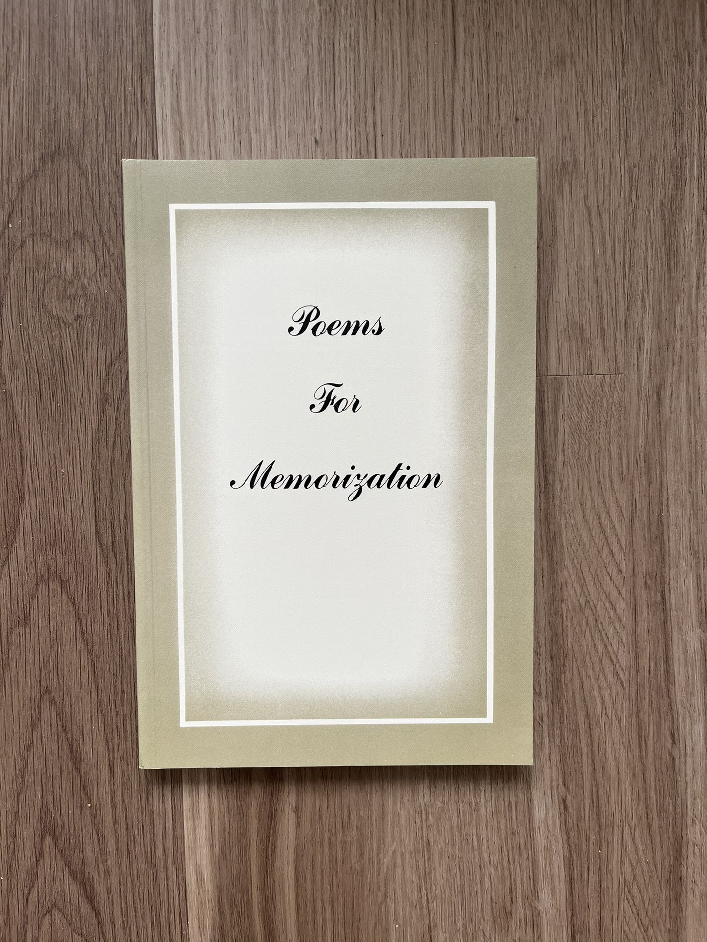 Poems For Memorization