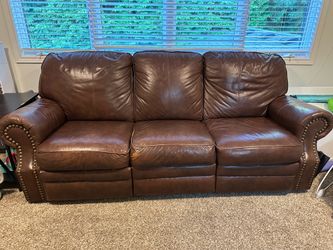 Brown Leather Couch
