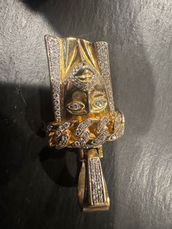 14k gold Jesus pendant