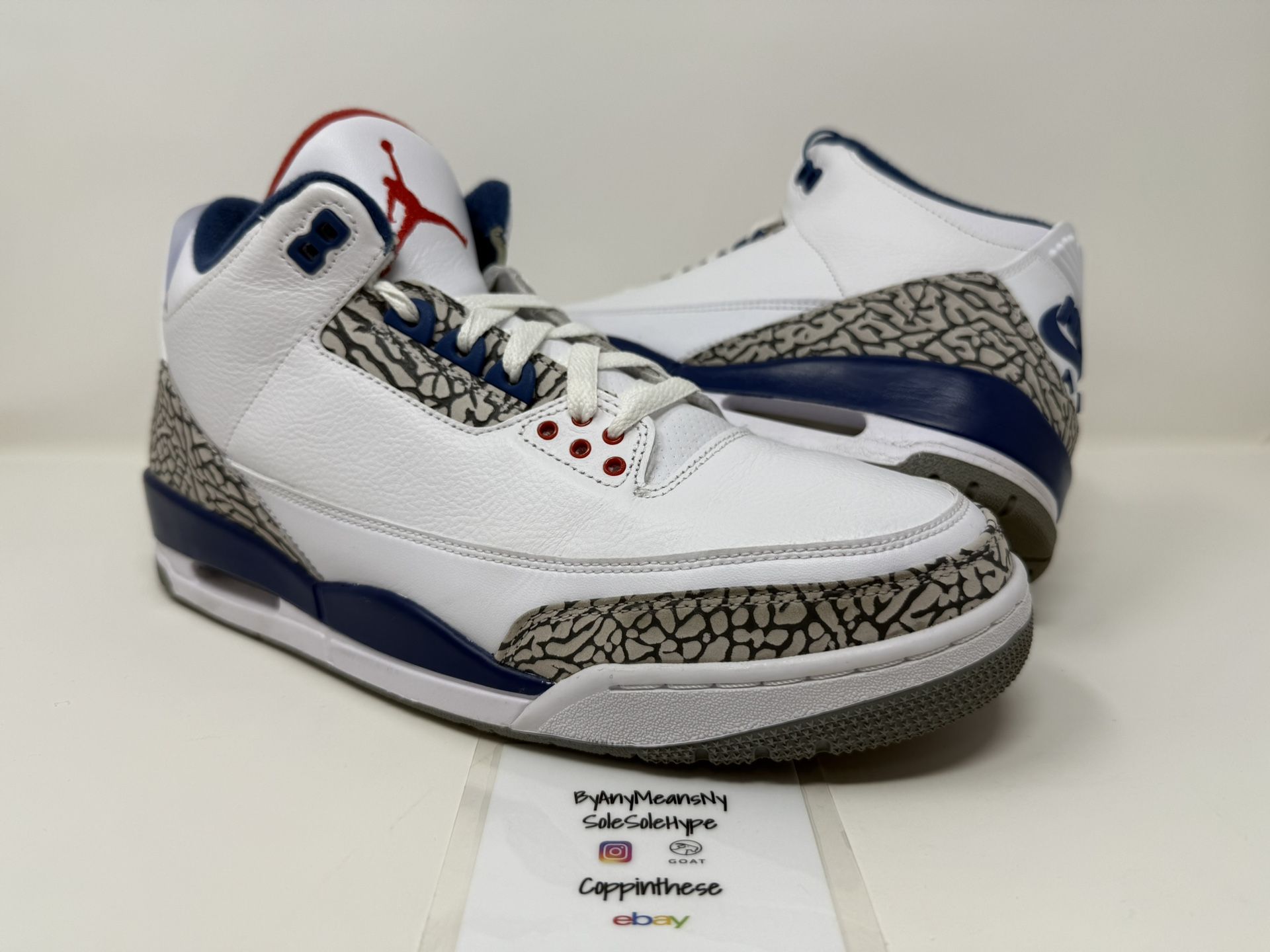 USED 2016 NIKE AIR JORDAN RETRO TRUE BLUE 3 III SIZE 12