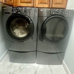 KENMORE  Front Load Washer & Dryer With Storage Drawers 