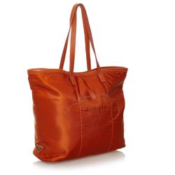 Prada Orange Tote Bag