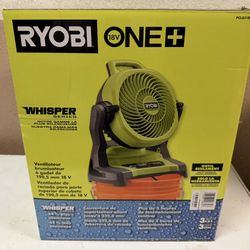 BRAND NEW Ryobi Fan 7.5” Bucket Top Misting Fan