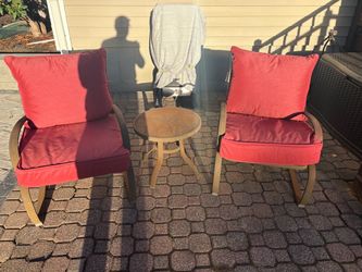 Patio Chair Set with Side Table
