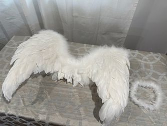 Angel costume: beautiful angel wings and halo